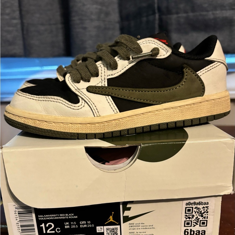 PS) Air Jordan 1 Low OG SP x Travis Scott 'Olive'